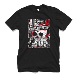 SOCIAL DISTORTION SKELLY SKULL BAND Men's T-Shirt SOCIAL DISTORTION SKELLY SKULL BAND Men's T-Shirt