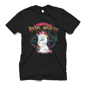 UNICORN HAIL SATAN DEATH METAL RAINBOW 2 Men's T-Shirt UNICORN HAIL SATAN DEATH METAL RAINBOW 2 Men's T-Shirt