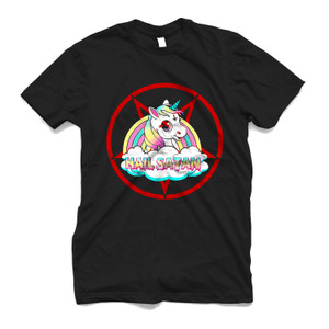 UNICORN HAIL SATAN DEATH METAL RAINBOW Men's T-Shirt UNICORN HAIL SATAN DEATH METAL RAINBOW Men's T-Shirt