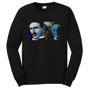 ACDC THOMAS EDISON NICOLAS TESLA Long Sleeve T-Shirt