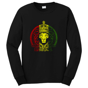 AFRICA RASTA STRONG LION RASTAFARIAN REGGAE 2 Long Sleeve T-Shirt