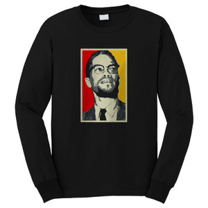 BLACK PANTHER PARTY MALCOM FACE Long Sleeve T-Shirt BLACK PANTHER PARTY MALCOM FACE Long Sleeve T-Shirt