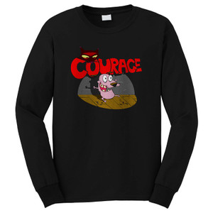 COURAGE THE COWARDLY DOG BLACK Long Sleeve T-Shirt