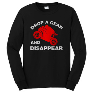 DROP A GEAR AND DISAPPEAR 2 Long Sleeve T-Shirt DROP A GEAR AND DISAPPEAR 2 Long Sleeve T-Shirt