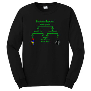 ENGINEERING FLOW CHART FUNNY GEEK Long Sleeve T-Shirt