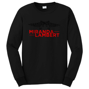 MIRANDA LAMBERT PISTOLS WINGS LOGO 2 Long Sleeve T-Shirt MIRANDA LAMBERT PISTOLS WINGS LOGO 2 Long Sleeve T-Shirt