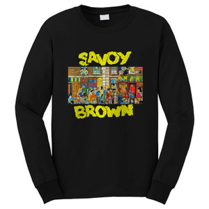 THE ALBUM COVER OF THE BAND SAVOY BROWN Long Sleeve T-Shirt THE ALBUM COVER OF THE BAND SAVOY BROWN Long Sleeve T-Shirt