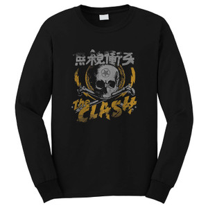 THE CLASH JAPANESE TOUR SKULL Long Sleeve T-Shirt THE CLASH JAPANESE TOUR SKULL Long Sleeve T-Shirt