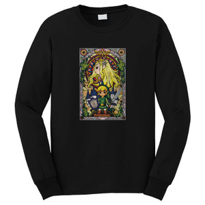 THE LEGEND OF ZELDA STAINED GLASS Long Sleeve T-Shirt THE LEGEND OF ZELDA STAINED GLASS Long Sleeve T-Shirt