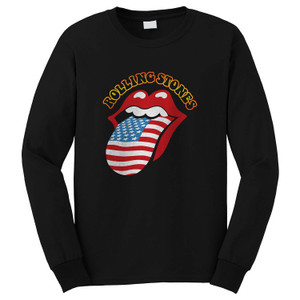 THE ROLLING STONES USA LOGO Long Sleeve T-Shirt THE ROLLING STONES USA LOGO Long Sleeve T-Shirt