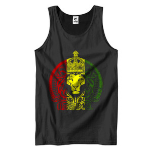 AFRICA RASTA Strong Lion Rastafarian Reggae 2 Men's Tank Top AFRICA RASTA Strong Lion Rastafarian Reggae 2 Men's Tank Top