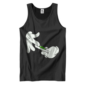 CARTOON HANDS ROLLING JOINT WEED POT420 SMOKE GANJA Men's Tank Top