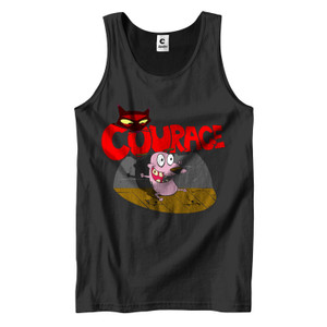 COURAGE THE COWARDLY DOG BLACK Men's Tank Top COURAGE THE COWARDLY DOG BLACK Men's Tank Top