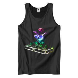 CRAZY DJ CAT DESIGN Men's Tank Top