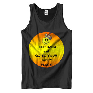 KEEP CALM AND GO TO YOUR HAPPY PLACE Men's Tank Top