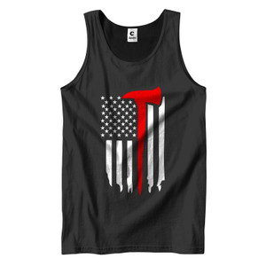 THIN RED LINE FLAG FIREFIGHTER FIRE DEPARTMENT Men's Tank Top THIN RED LINE FLAG FIREFIGHTER FIRE DEPARTMENT Men's Tank Top