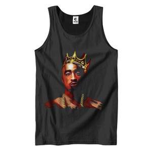 TUPAC SHAKUR WITH CROWN Men's Tank Top TUPAC SHAKUR WITH CROWN Men's Tank Top