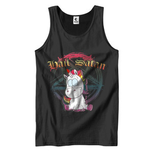 UNICORN HAIL SATAN DEATH METAL RAINBOW 2 Men's Tank Top UNICORN HAIL SATAN DEATH METAL RAINBOW 2 Men's Tank Top