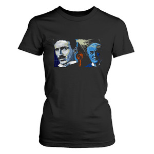 ACDC THOMAS EDISON NICOLAS TESLA Women's T-Shirt ACDC THOMAS EDISON NICOLAS TESLA Women's T-Shirt