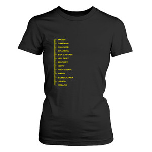 BEARD LENGTH CHART FUNNY Women's T-Shirt
