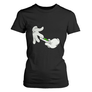 CARTOON HANDS ROLLING JOINT WEED POT420 SMOKE GANJA Women's T-Shirt