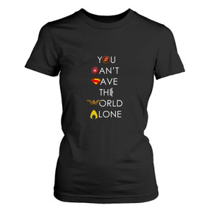JUSTICE LEAGUE SAVE THE WORLD Women's T-Shirt JUSTICE LEAGUE SAVE THE WORLD Women's T-Shirt