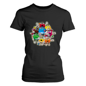 M&M CHARACTER SURROUNDED BY NUTS Women's T-Shirt