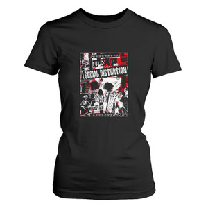 SOCIAL DISTORTION SKELLY SKULL BAND Women's T-Shirt SOCIAL DISTORTION SKELLY SKULL BAND Women's T-Shirt