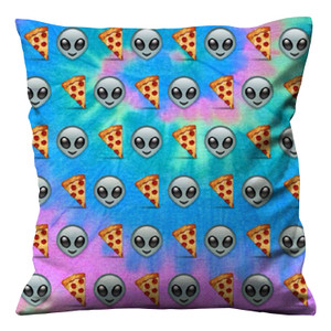 ALIEN PIZZA EMOJI Cushion Case Cover ALIEN PIZZA EMOJI Cushion Case Cover