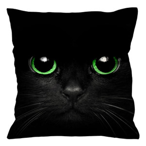 BLACK CAT FACE Cushion Case Cover