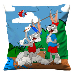 BUGS AND HONEY BUNNY FISHING Cushion Case Cover