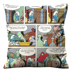 COMIC THE SMURFS Cushion Case Cover COMIC THE SMURFS Cushion Case Cover