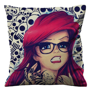 DISNEY ARIEL MERMAID PUNK Cushion Case Cover