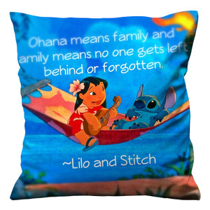 DISNEY LILO AND STITCH OHANA FAMILY Cushion Case Cover