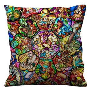 DISNEY STAINED GLASS Cushion Case Cover