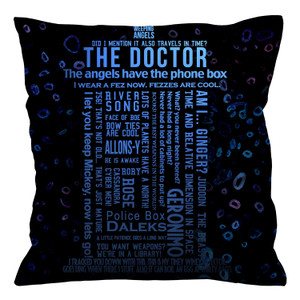DOCTOR WHO BOX TARDIS QUOTES Cushion Case Cover