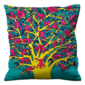 KEITH HARING TREE OF MONKEYS Cushion Case Cover