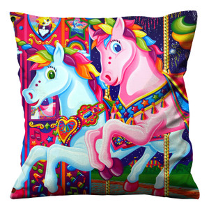 LISA FRANK CAROUSEL Cushion Case Cover LISA FRANK CAROUSEL Cushion Case Cover