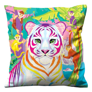 LISA FRANK TIGER MONKEY Cushion Case Cover LISA FRANK TIGER MONKEY Cushion Case Cover