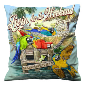MARGARITAVILLE JIMMY PARROTS Cushion Case Cover MARGARITAVILLE JIMMY PARROTS Cushion Case Cover