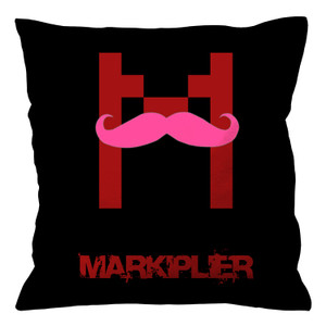 MARKIPLIER MOUSTACHE LOGO Cushion Case Cover MARKIPLIER MOUSTACHE LOGO Cushion Case Cover