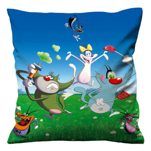 OGGY AND THE COCKROACH Cushion Case Cover