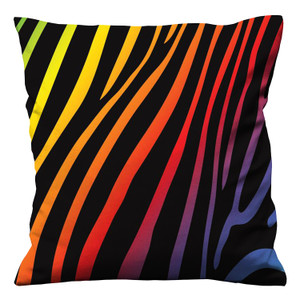 RAINBOW ZEBRA PATTERN Cushion Case Cover