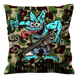 RAT FINK JOE FIREARMS CAMO BROWNING DEER Cushion Case Cover RAT FINK JOE FIREARMS CAMO BROWNING DEER Cushion Case Cover