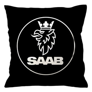 SAAB BLACK LOGO Cushion Case Cover SAAB BLACK LOGO Cushion Case Cover