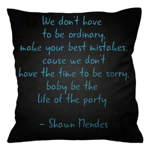 SHAWN MENDES LYRICS Cushion Case Cover