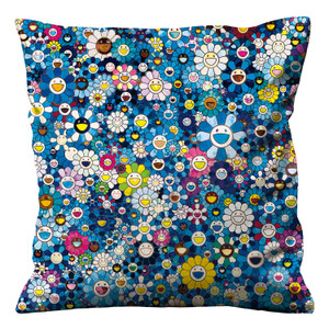 TAKASHI MURAKAMI FLOWER BLUE  Cushion Case Cover