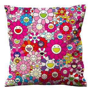 TAKASHI MURAKAMI PINK FLOWERS Cushion Case Cover TAKASHI MURAKAMI PINK FLOWERS Cushion Case Cover