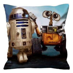 WALL E AND R2D2 STAR WARS WARS Cushion Case Cover WALL E AND R2D2 STAR WARS WARS Cushion Case Cover