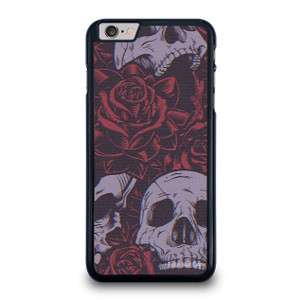 BLACK SKULLS AND ROSES iPhone 6 / 6S Plus Case